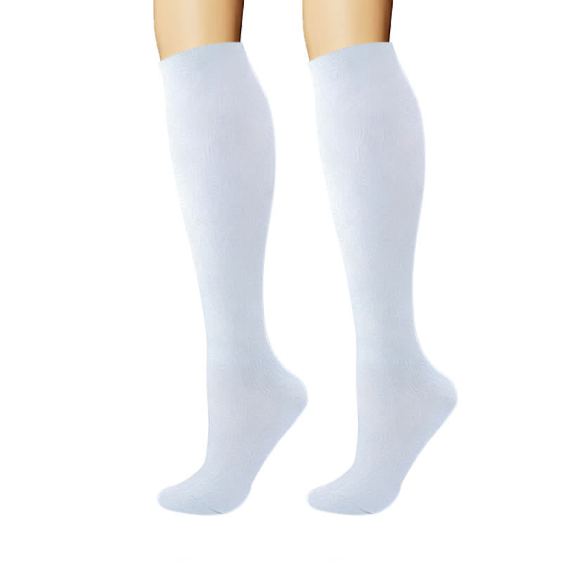 Pastellfarbene, einfarbige Kompressionsstrümpfe im minimalistischen Stil (6 Paar) - image 5