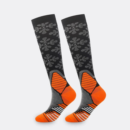 Kompressionsstrümpfe mit Schneeflockenmuster (5 Paar) - Orange - S/M - image 5