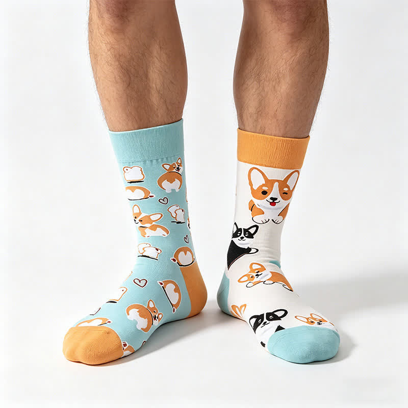 Niedliche Herz-Hunde-Viertel-Socken - Helltürkis - EU36-43 (US3-9) - image 0