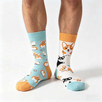 Niedliche Herz-Hunde-Viertel-Socken - Helltürkis - EU36-43 (US3-9) - image 0