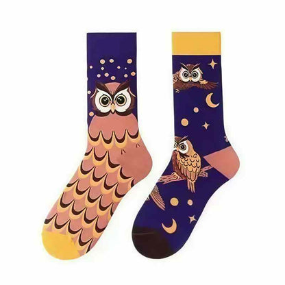 Verspielte Eulen-Viertel-Socken - image 1
