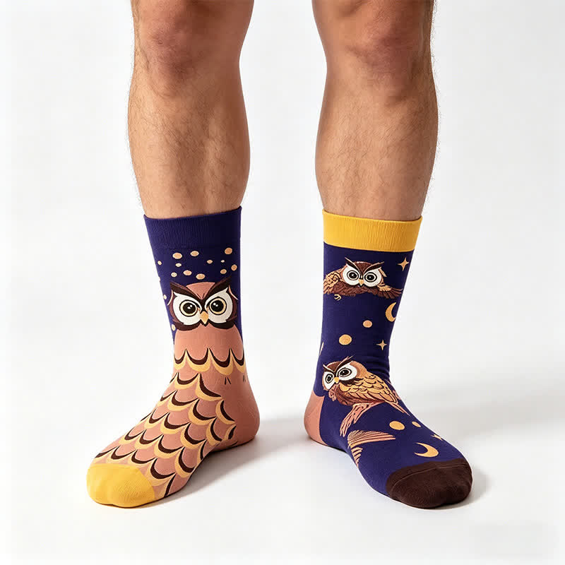 Verspielte Eulen-Viertel-Socken - Lila - EU36-43 (US3-9) - image 0