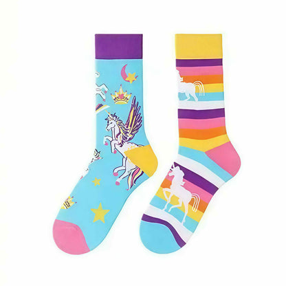 Regenbogen-Einhorn-Viertel-Socken - image 1