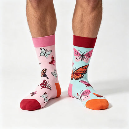 Verspielte Schmetterlings-Viertelsocken - Rosa - EU36-43 (US3-9) - image 0