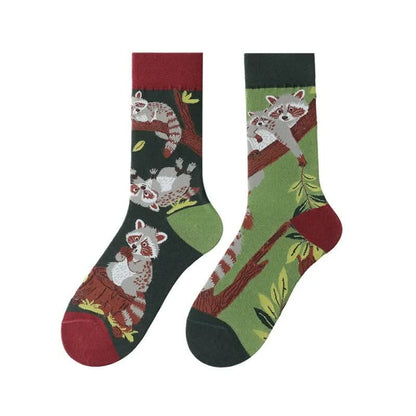 Waldwaschbär-Viertel-Socken - image 1