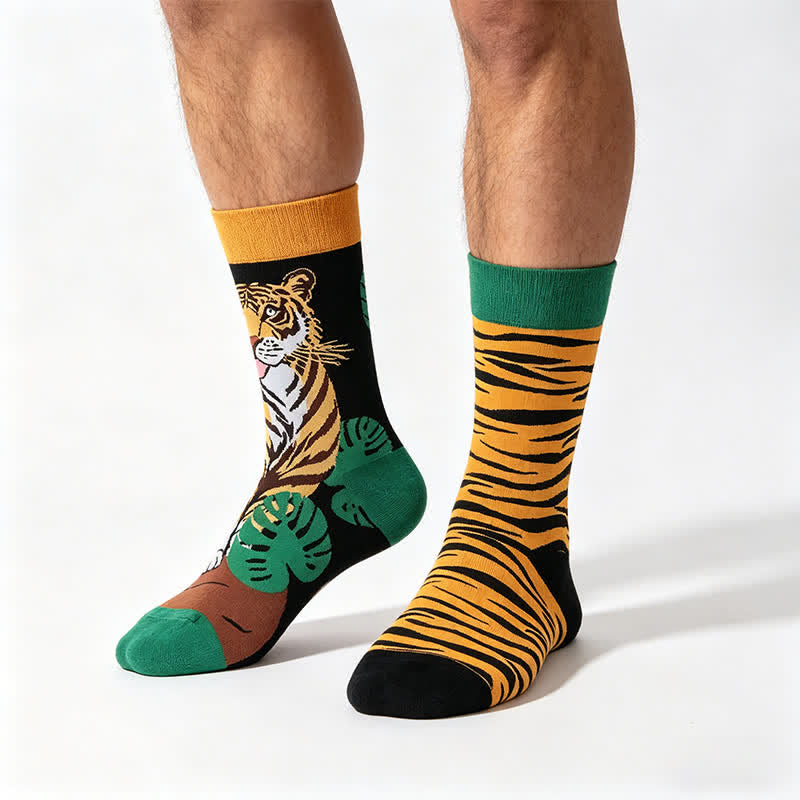Forest Tiger Viertel Socken - Orange - EU36-43 (US3-9) - image 0