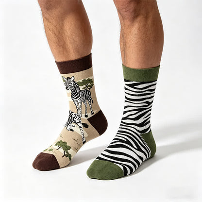 Verspielte Steppenzebra-Viertelsocken - Grün - EU36-43 (US3-9) - image 0