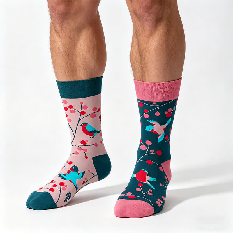 Cartoon-Süße-Vogel-Viertel-Socken - Rosa - EU35-43 (US2-9) - image 0
