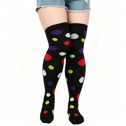 Oberschenkelhohe Socken mit Polka-Dots (3 Paar) - Schwarz - Einheitsgröße - image 6