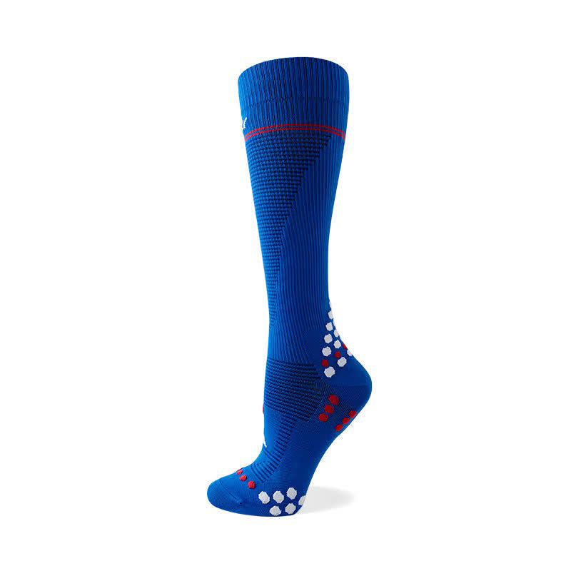 Kniehohe Kompressionsstrümpfe aus Waffelgewebe - Blau - EU36-42 (US3-8,5) - image 5