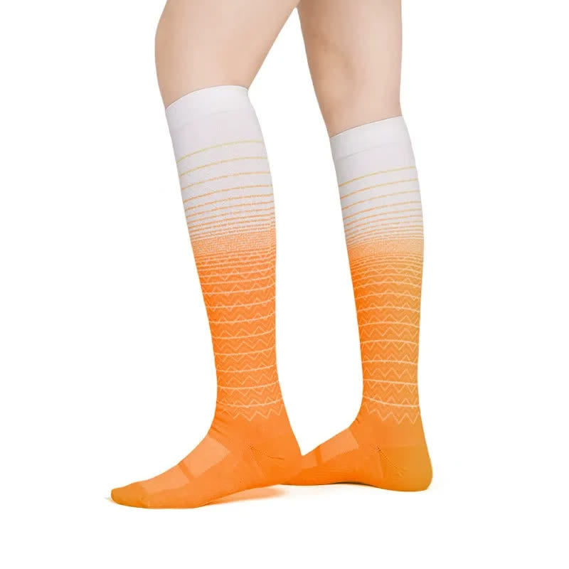 Kompressionsstrümpfe mit Farbverlauf - Orange - S/M - image 3