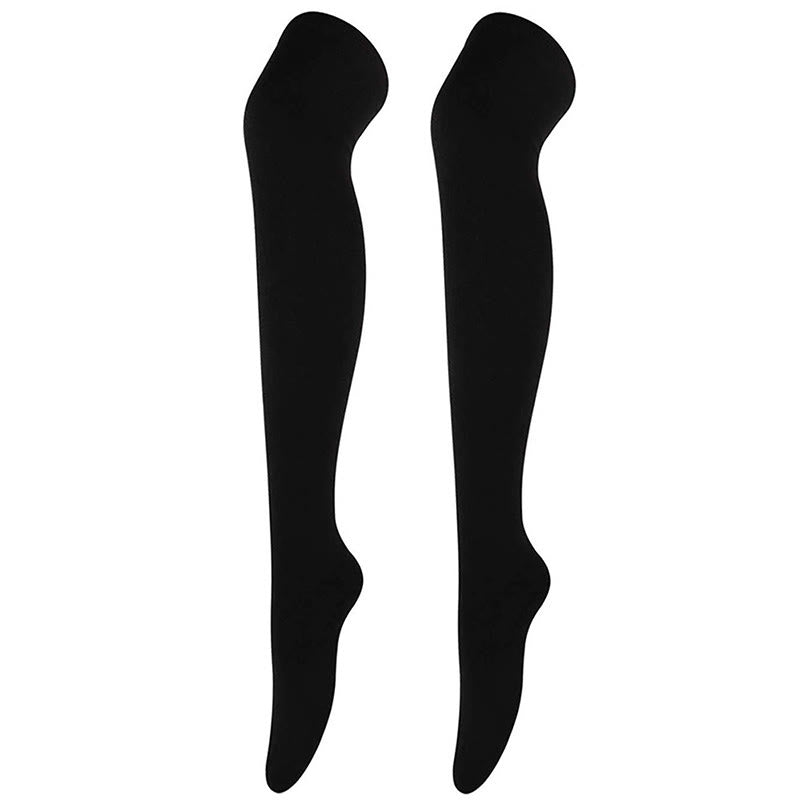 Lässige, weiche Oberschenkelstrümpfe (6 Paar) - Schwarz - Einheitsgröße - image 5