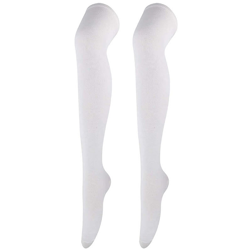 Lässige, weiche Oberschenkelstrümpfe (6 Paar) - Weiß - Einheitsgröße - image 6