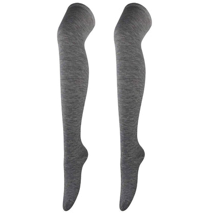 Lässige, weiche Oberschenkelstrümpfe (6 Paar) - Dunkelgrau - Einheitsgröße - image 9