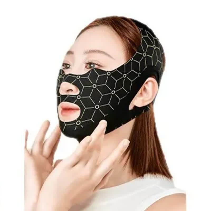 Schwarze und goldene Doppelschicht-Gesichtsmaske (3er-Pack) - Schwarz - image 0
