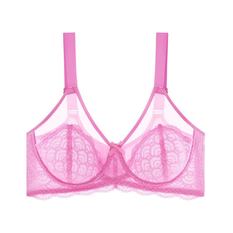Stützender Spitzen-Komfort-BH mit vollständiger Abdeckung - Rosa - 46 - F - image 7