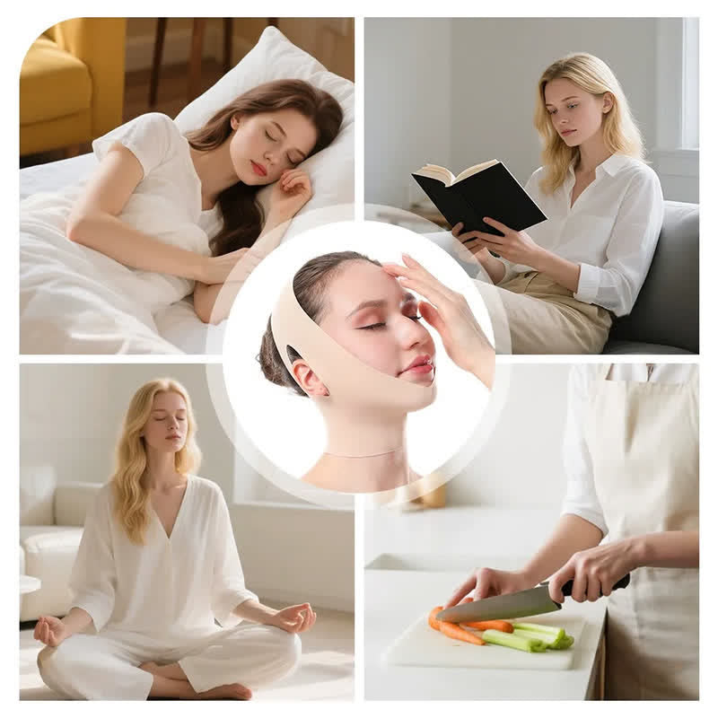 Hautton-elastische, verlängerte, physikalisch straffende Gesichtsmaske - image 6