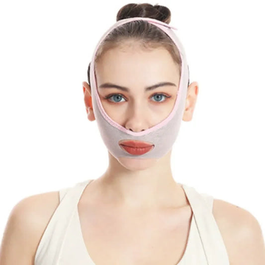 ComfortFit Elastische V-Kontur Massetermuskel-Gesichtsbandage - Rosa - Einheitsgröße - image 0