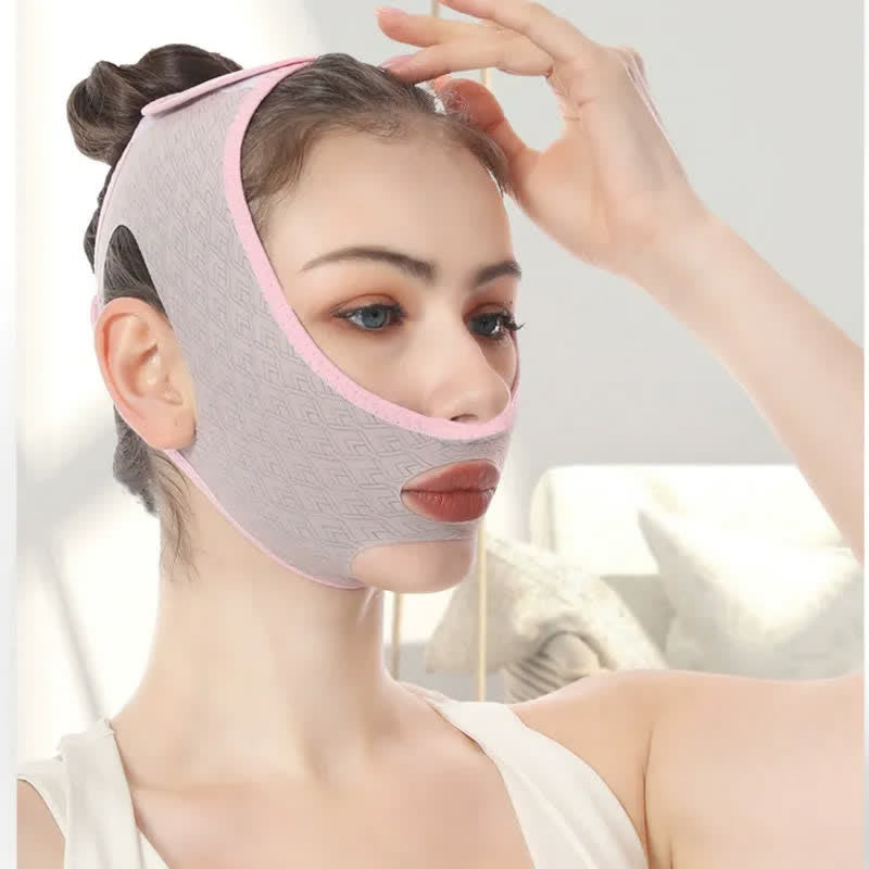 ComfortFit Elastische V-Kontur Massetermuskel-Gesichtsbandage - image 2