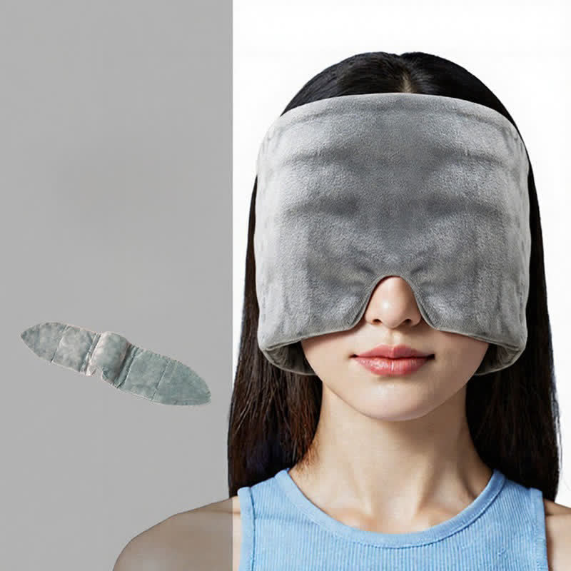 Verstellbare, beschwerte Plüsch-Schlafmaske - Grau - Einheitsgröße - image 1