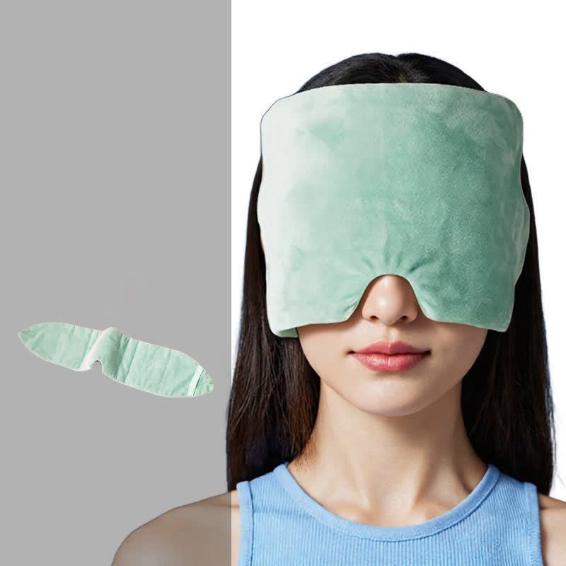 Verstellbare, beschwerte Plüsch-Schlafmaske - Grün - Einheitsgröße - image 0