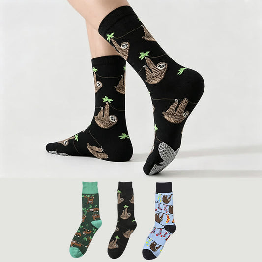 Faultier-Grip-Viertelsocken (3 Paar) - Mehrfarbig - EU38-45 (US5-11) - image 0