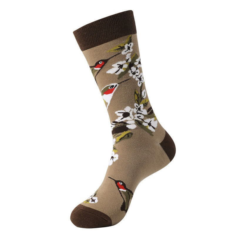 Tropische Vogelviertel-Socken (3 Paar) - Kaffee - EU38-45 (US5-11) - image 3