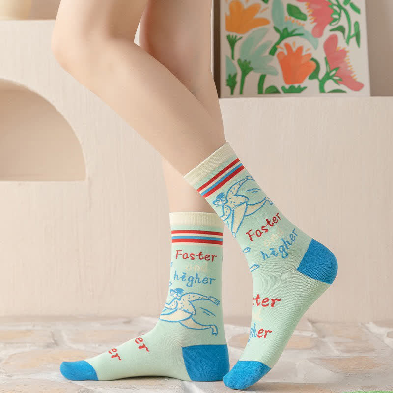 Viertelsocken mit niedlichen Cartoon-Motiven (4 Paar) - image 3