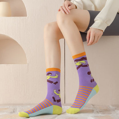 Viertelsocken mit niedlichen Cartoon-Motiven (4 Paar) - image 5