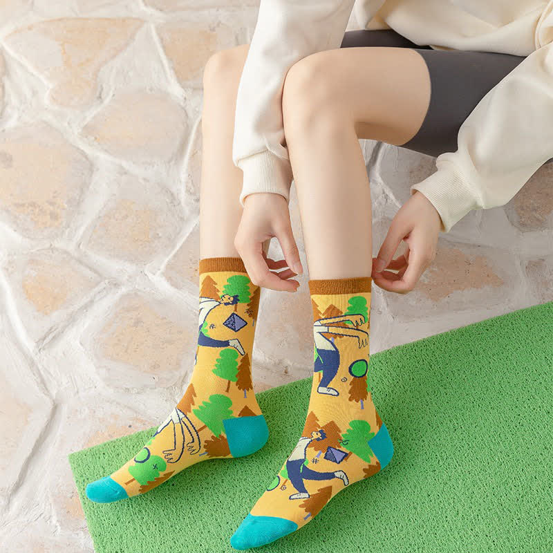 Viertelsocken mit niedlichen Cartoon-Motiven (4 Paar) - image 2