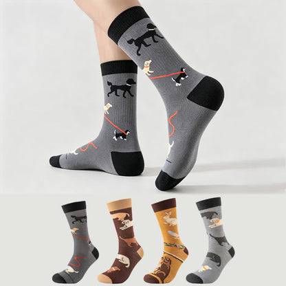 Verspielte Hunde-Kaninchen-Viertel-Socken - Mehrfarbig - EU38-45 (US5-11) - image 0
