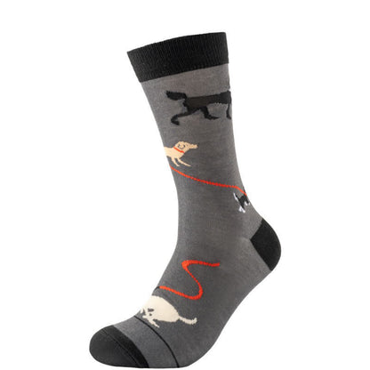 Verspielte Hunde-Kaninchen-Viertel-Socken - Schwarz - EU38-45 (US5-11) - image 3