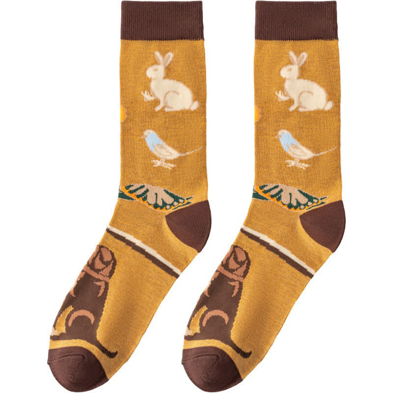 Verspielte Hunde-Kaninchen-Viertel-Socken - image 8