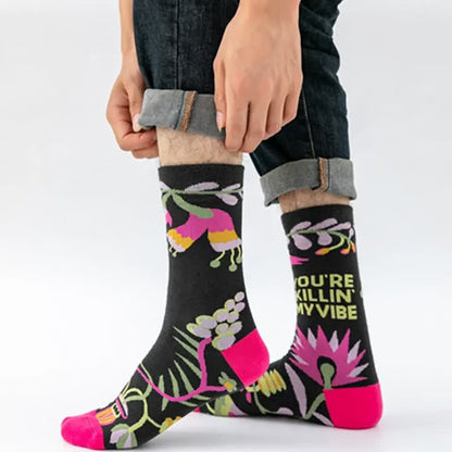 Lustige, bunte Viertelsocken mit Blumenmuster (5 Paar) - image 2