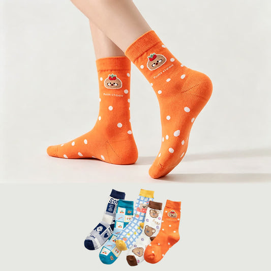 Niedliche Socken mit Tiermotiven (5 Paar) - image 0