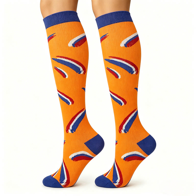 Kompressionsstrümpfe mit Nationalflaggenmotiven (6 Paar) - Niederlande - S/M - image 4