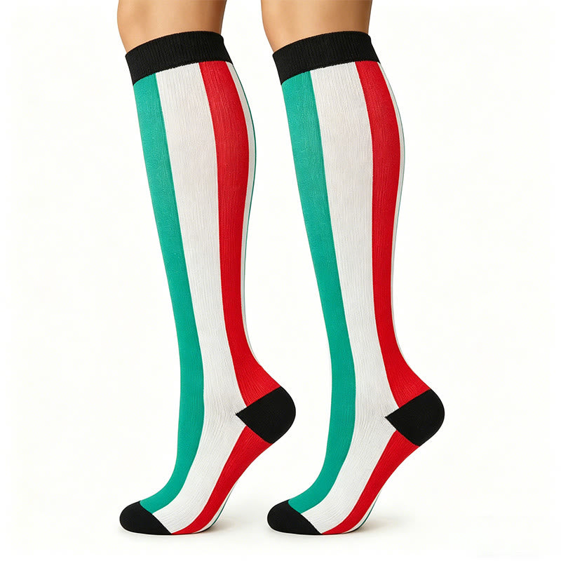 Kompressionsstrümpfe mit Flaggenstreifen (5 Paar) - Italien - S/M - image 1