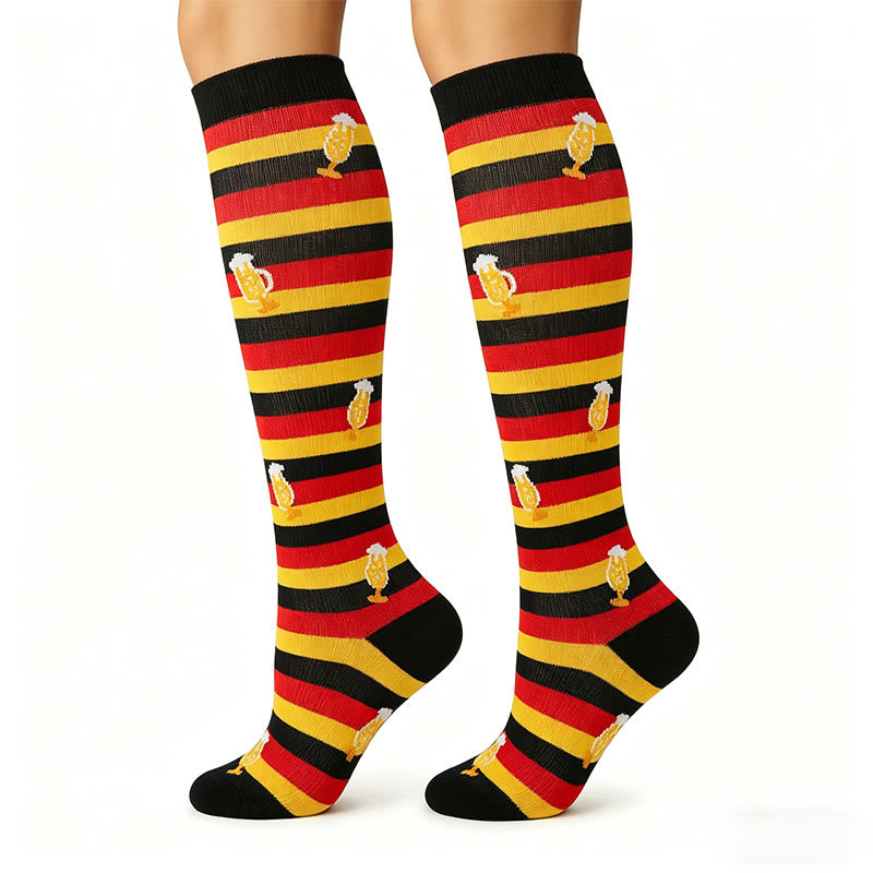 Kompressionsstrümpfe mit Flaggenstreifen (5 Paar) - Deutschland - S/M - image 3