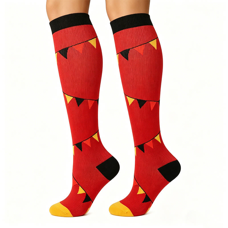 Union-Jack-Sport-Kompressionssocken (6 Paar) - Rot - S/M - image 2