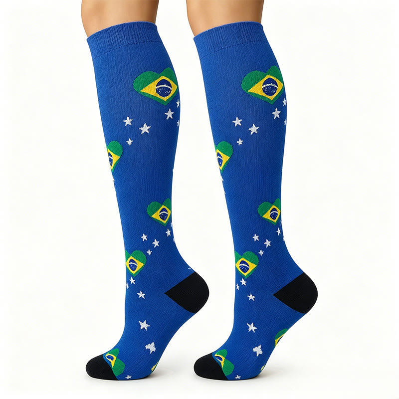 Union-Jack-Sport-Kompressionssocken (6 Paar) - Blau - S/M - image 6