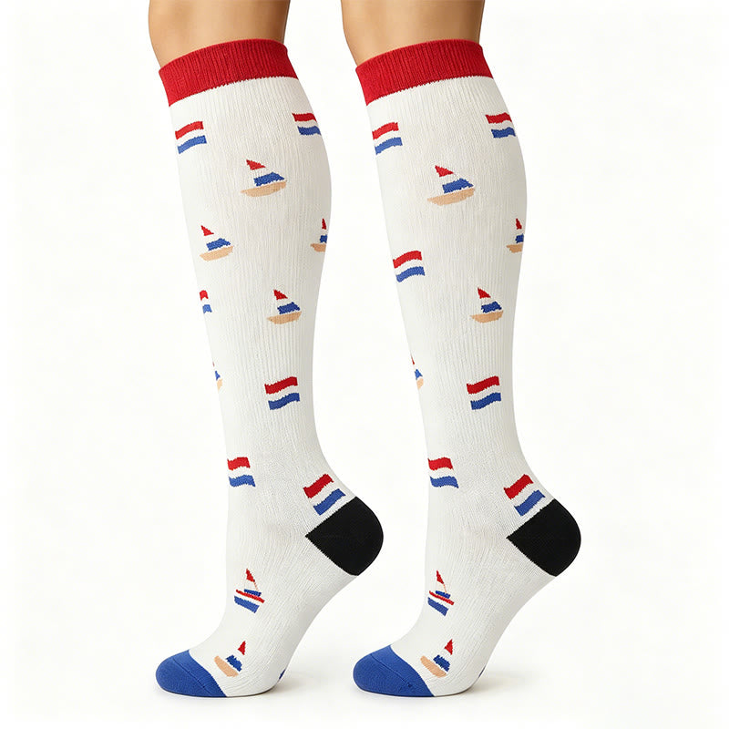 Union-Jack-Sport-Kompressionssocken (6 Paar) - Weiß - S/M - image 4