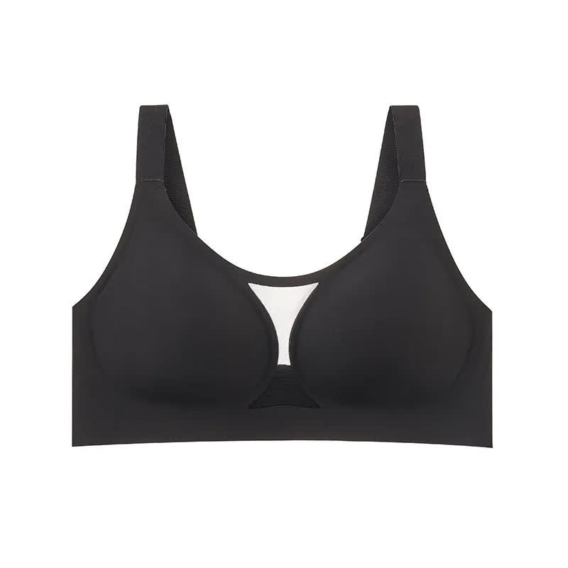 Komfort-Mesh-BH ohne Bügel - Schwarz - 48 - F - image 2