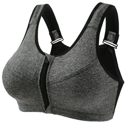 Sport-BH ohne Bügel mit Reißverschluss vorne (2er-Pack) - Grau - 5XL - image 9