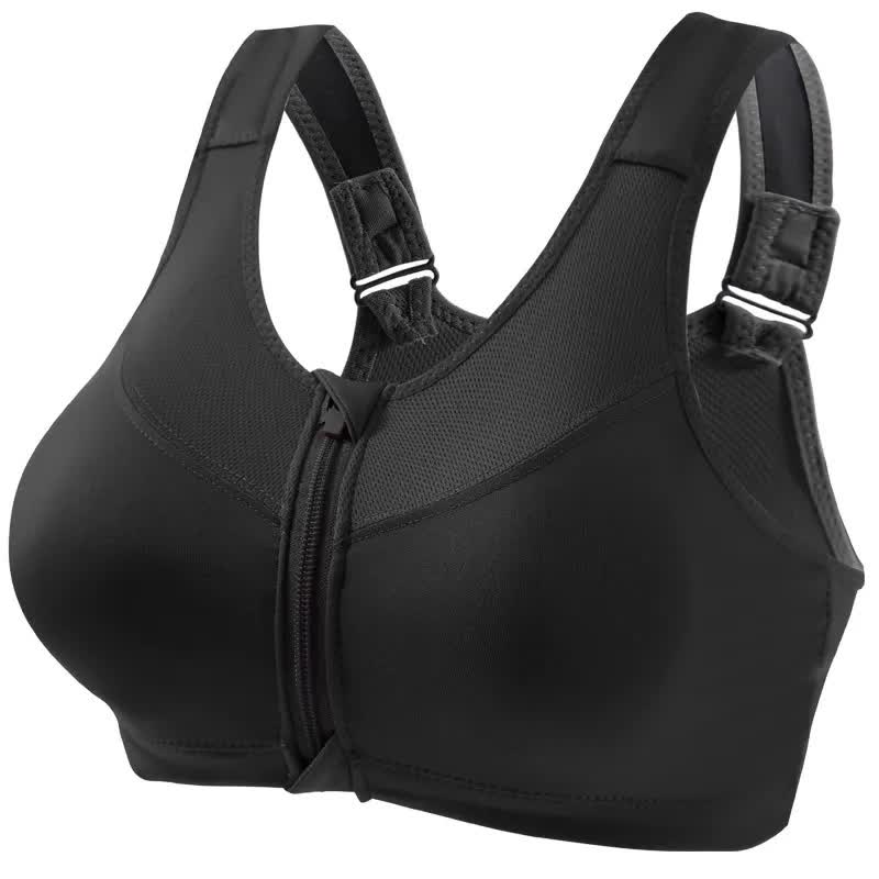 Sport-BH ohne Bügel mit Reißverschluss vorne (2er-Pack) - Schwarz - 5XL - image 10