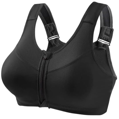 Sport-BH ohne Bügel mit Reißverschluss vorne (2er-Pack) - Schwarz - 5XL - image 10
