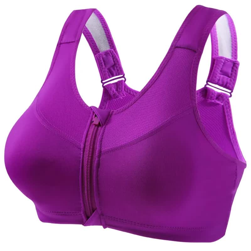 Sport-BH ohne Bügel mit Reißverschluss vorne (2er-Pack) - Lila - 5XL - image 11