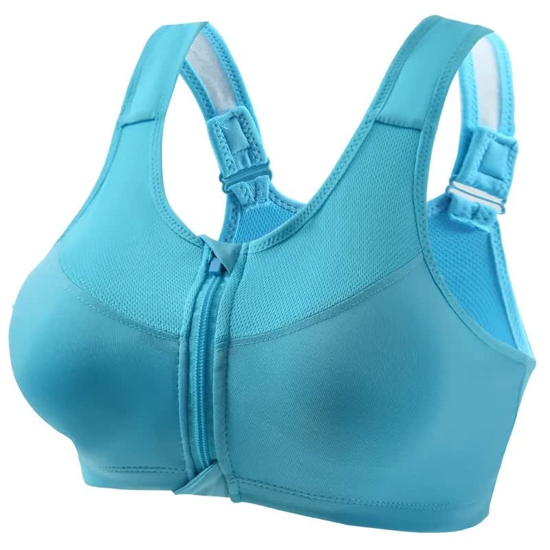 Sport-BH ohne Bügel mit Reißverschluss vorne (2er-Pack) - Blau - 5XL - image 12