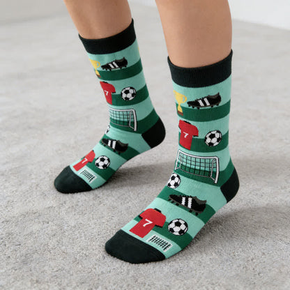 Fußballstreifen-Baumwollsocken (3 Paar) - image 4