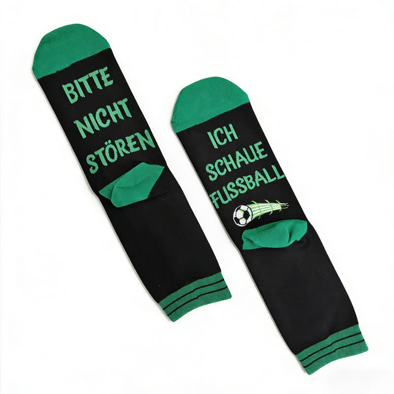Fußballstreifen-Baumwollsocken (3 Paar) - Schwarz - EU39-44 (US6-10) - image 12