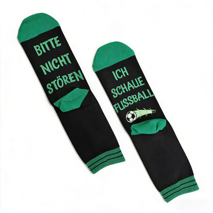 Fußballstreifen-Baumwollsocken (3 Paar) - Schwarz - EU39-44 (US6-10) - image 12